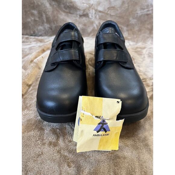 Apex Footwear Men's Black Conform Double Strap Orthopedic Shoes 1260M Size 12W - Picture 6 of 7